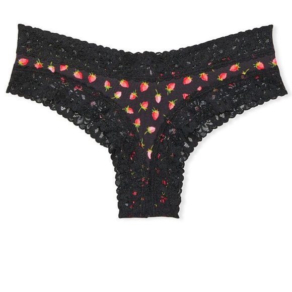 Victoria's Secret Other - VS Strawberries Lace Waist Cotton Cheeky Panty NWT